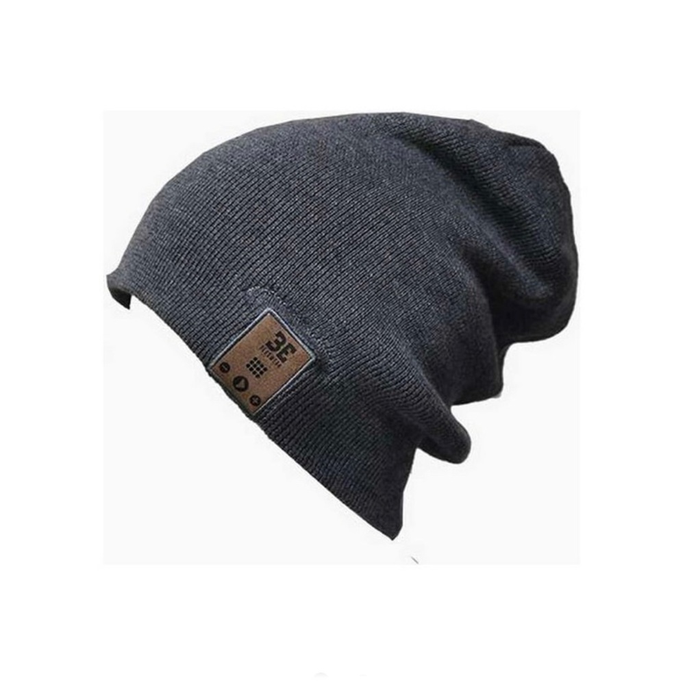 NEW BE Headwear Bluetooth Wireless Charcoal Beanie